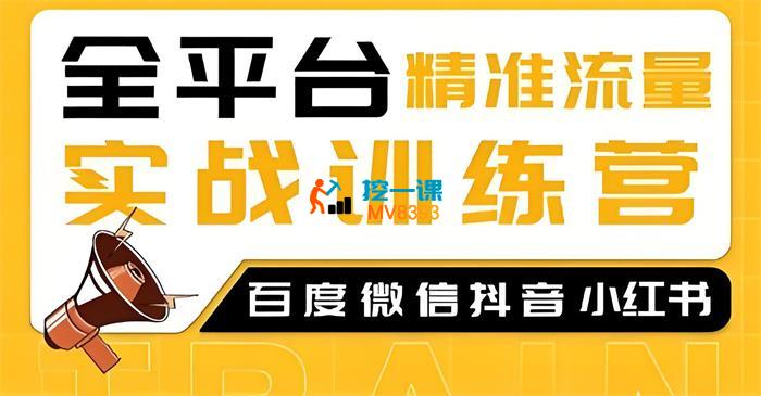白杨《全平台精准流量实战训练营》